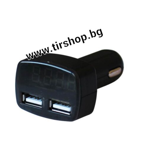 Елетрически вотметър 12/24V с 2 USB порта - 1629